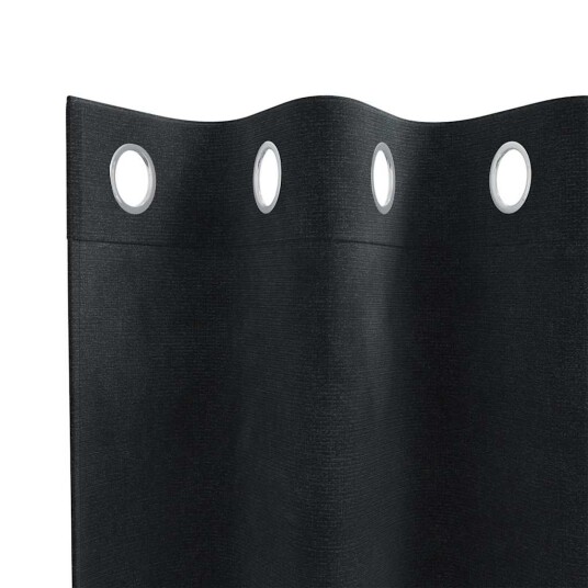  Gardiner med gardiner 2 pcs Svart 140 x 225 cm Fløyel