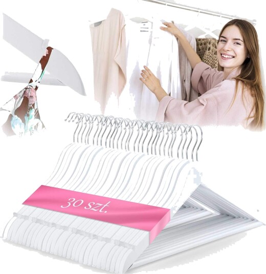 Kleshengere av tre 30 stk MS 858 Massido Kleshengere av tre 30 stk MS 858 Massido