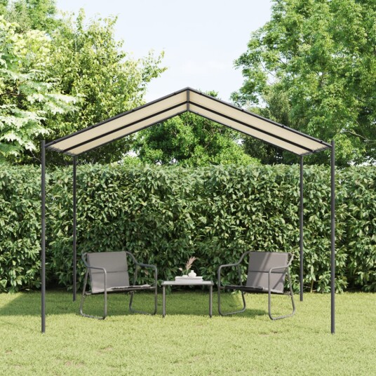 vidaXL Paviljongtelt Beige 3x3 m stål og stoff vidaXL Paviljongtelt Beige 3x3 m stål og stoff