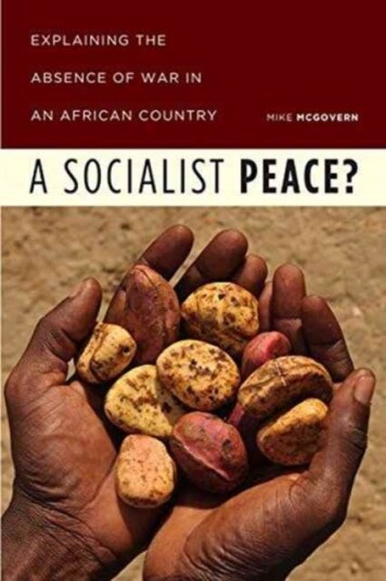 A Socialist Peace? A Socialist Peace?