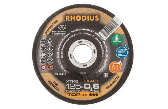 Pjovimo Diskas Xtk6 125X0,6X22,23 Mm Rhodius 10 Vnt