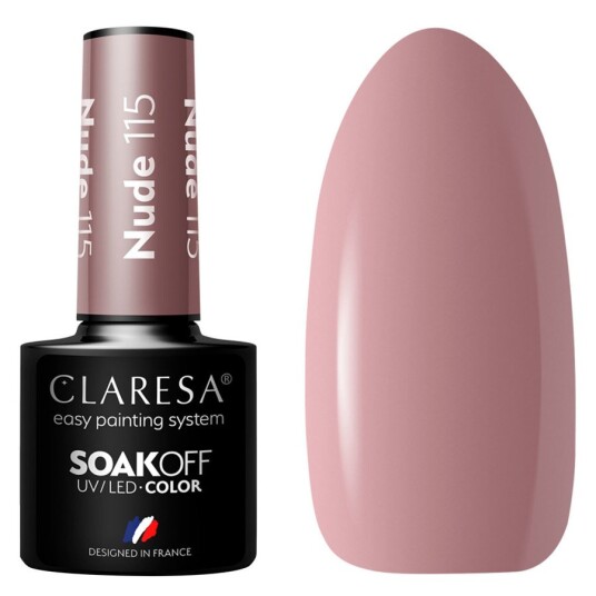 Claresa Nail Polish Hybrid Soak Off Nude 115 5ml Claresa Nail Polish Hybrid Soak Off Nude 115 5ml