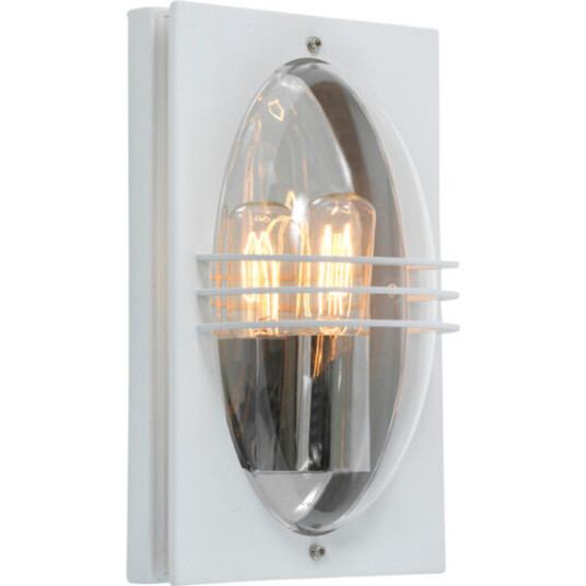 MS Belysning Frogner Utelampe Vegg Hvit 1x40w E27 IP44 - 3100001888