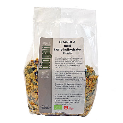 Biogan Granola med færre karbohydrater Ø - 400 g Biogan Granola med færre karbohydrater Ø - 400 g
