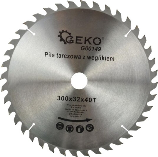 Geko Diskinis Pjuklas 300X32 Mm 40 Dantu Widia Geko Diskinis Pjuklas 300X32 Mm 40 Dantu Widia