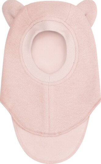 Huttelihut Balaclava Ull 2-lags med Ører Rose Smoke 4-6 år