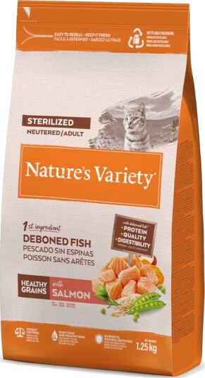 Nature’S Variety Tørrfôr Adult Nature'S Variety Healthy Grains Sterilised Laks Sparepakke 2 X 1.25 kg