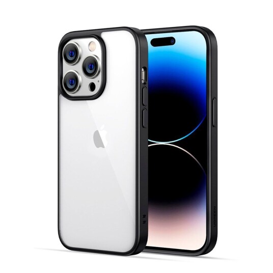 UGREEN iPhone 14 Pro UGREEN Bakdeksel i herdet glass - Gjennomsiktig / Svart UGREEN iPhone 14 Pro UGREEN Bakdeksel i herdet glass - Gjennomsiktig / Svart