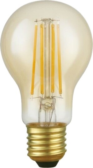 Spl E27 4,7W dimbar LED pære   Filament A60 470lm 2200K gullfarget glass   Dimbar : Dimbar Kulør : Ekstra varm