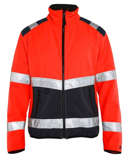 Blåkläder Softshelljakke varsel Hivis Rød/Svart XXXL