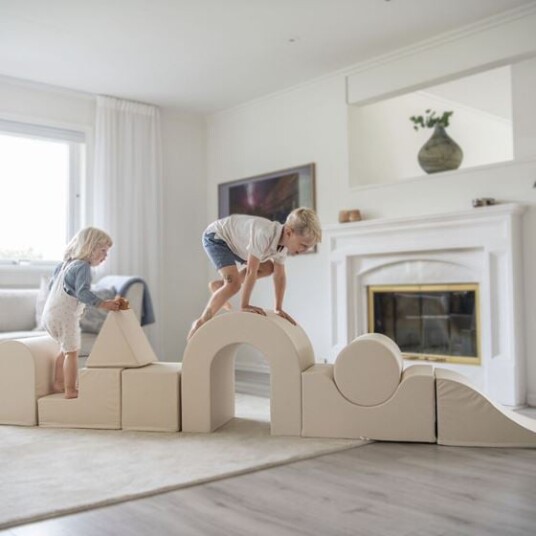 Sagababy Soft Play Motorikkbane XL Lux Beige Kunstskinn