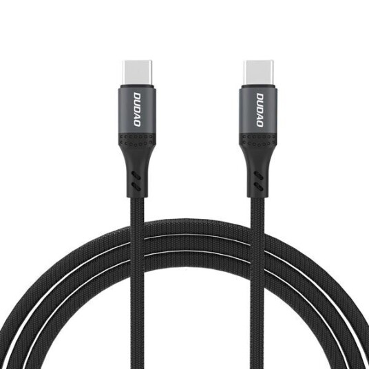 Dudao Flettet USB-C til USB-C-kabel 60W 1,2 m med hurtiglading Svart
