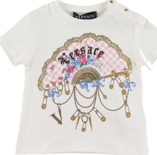 Versace T skjorte Hvit m. Logo Versace 12 18 md T skjorte 80 86