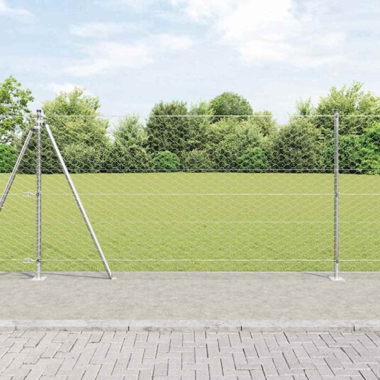Gjerde med innlegg. sølv 1.2 x 100 m PVC belagt stål