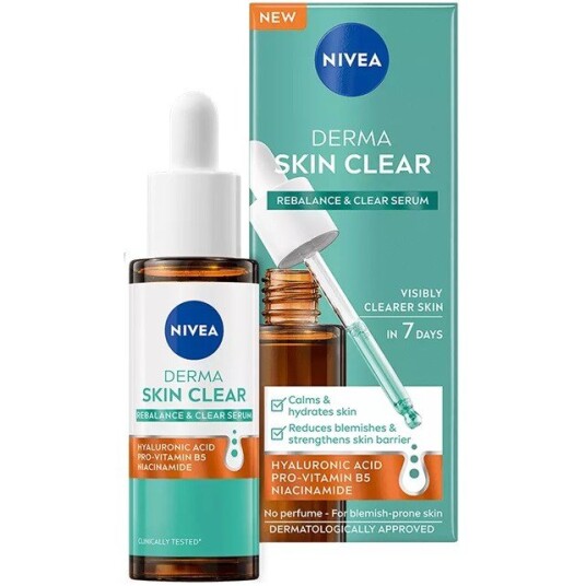 NIVEA Derma Skin Clear Regenerate & Protect Ansiktsserum 30 ml for Uren Hud