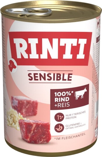Rinti Våtfôr Sensible & Ris Okse 24 X 400 G Rinti Våtfôr Sensible & Ris Okse 24 X 400 G