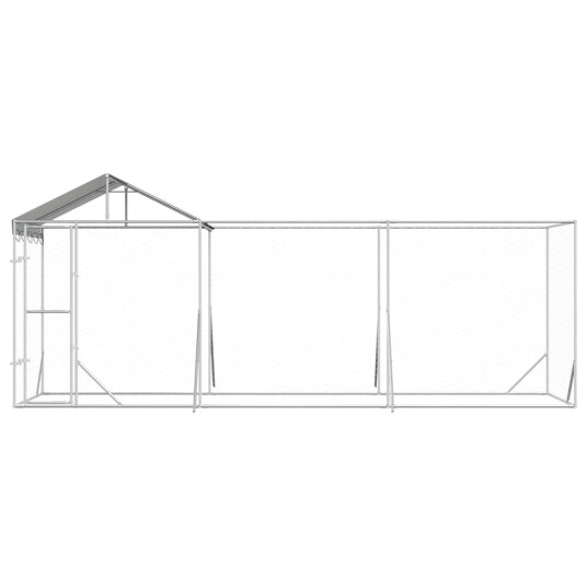 Vidaxl Utendørs Hundekennel Sølv 6X2X2.5 M Galvanisert Stål