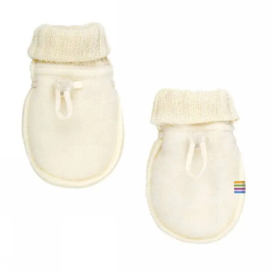 Votter i naturfarget soft ull | Joha | Baby | Off-white | størrelse 80 | 100% Soft Ull til