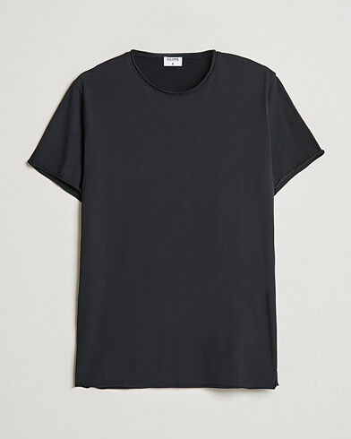 Filippa K Roll Neck Crew Neck Tee Black