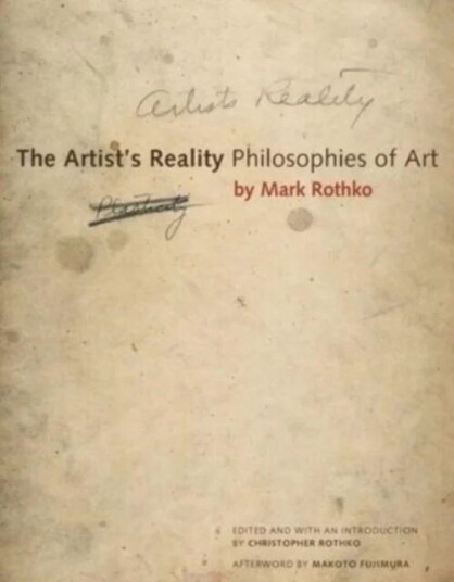 The Artist'S Reality Av Mark Rothko The Artist'S Reality Av Mark Rothko