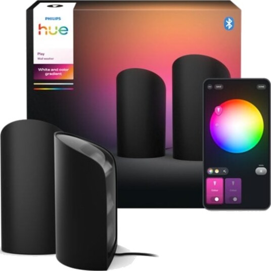 Philips Hue bordlampe 2 pakning sort