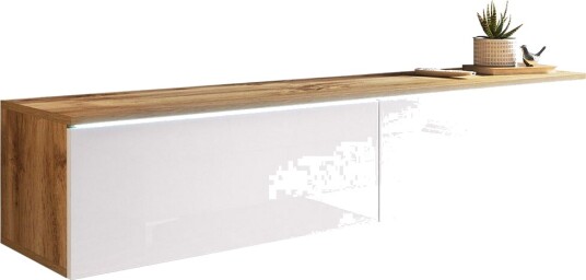 Kanak TV-benk 140 cm - Natur / Hvit