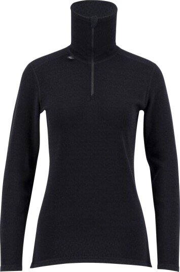 Ulvang Women's Comfort 200 Turtle Neck With Zip L, Black/Black