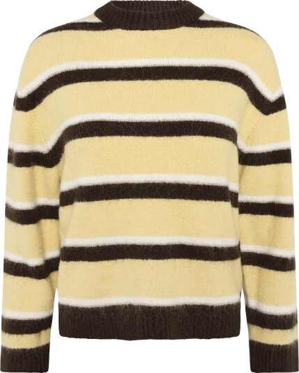 Gina Tricot Crew Neck Knitted Sweater   Yellow   M