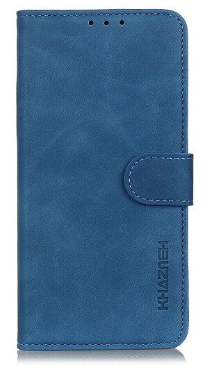 Khazneh Huawei P Smart (2021) KHAZNEH Retro PU Skinndeksel m. Lommebok - Blå