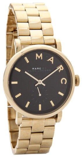 Marc by Marc Jacobs Dameklokke MBM3355 Baker Sort/Gulltonet stål Marc by Marc Jacobs Dameklokke MBM3355 Baker Sort/Gulltonet stål