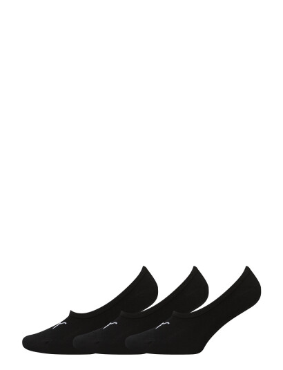 PUMA Puma Unisex Footie 3P - Black - 35-38 PUMA Puma Unisex Footie 3P - Black - 35-38