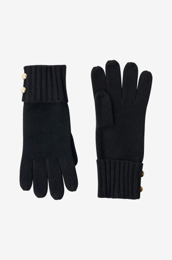 Ralph Lauren Lauren Hansker Wool crest Knit Svart