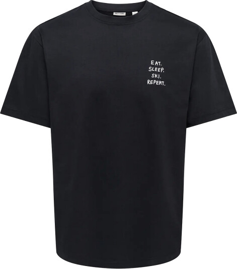 ONLY & SONS Onsfred Life Rlx Ss Print Tee Vd Black XS