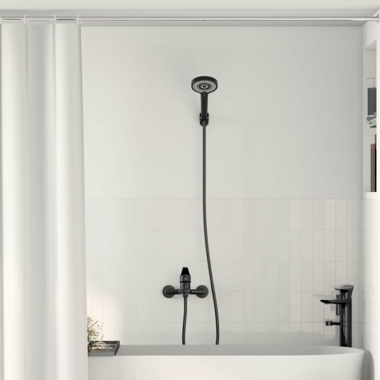 vidaXL Dusjhodesett Svart G 1/2 Tommer