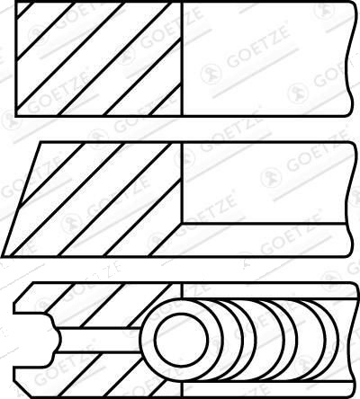 Stempelringsett GOETZE ENGINE 08-428700-00 Stempelringsett GOETZE ENGINE 08-428700-00