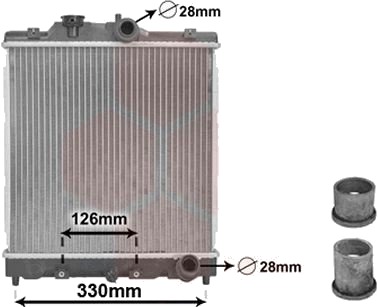 VAN WEZEL 25002067 Radiator motorkjøling