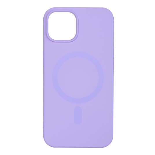 Apple iPhone 13 14 Silicone Mag Back Cover Purple