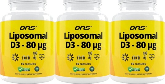 3-pack Liposomal D3 80 µg 3200 IU 3 x 60 kapsler 3-pack Liposomal D3 80 µg 3200 IU 3 x 60 kapsler
