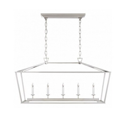 Darlana Medium Linear Lantern Polished Nickel Darlana Medium Linear Lantern Polished Nickel