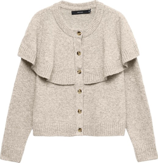 Vero Moda Kardigan Vmlilli Ls O Neck Cape Cardigan Boo Grå