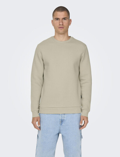 ONLY & SONS Onsceres Crew Neck Noos - Beige - XL