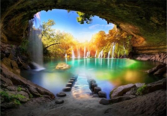 Fototapet Turquoise Lake 400x280 - Artgeist sp. z o. o.