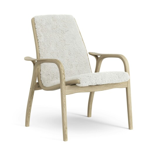 Swedese Laminett Lenestol Saueskinn Lakkert Eik / Off white