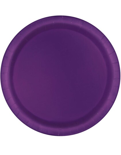 Unique 20 stk Mørk Lilla Små Papptallerkener17 cm 33044