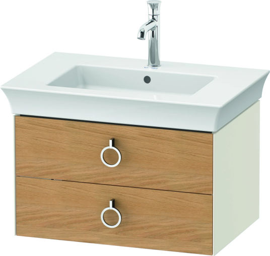 Duravit White Tulip Servantskap 2 skuf. 68,4x45,8x41 cm Eik/Nordisk Hvit Høygl.