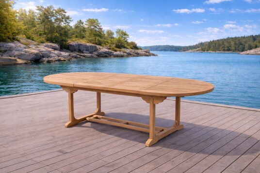 Hagebord Teak 195 295cm Ovalt Hagebord Teak 195 295cm Ovalt