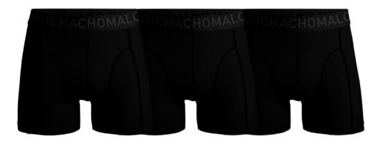 Muchachomalo 1010 3pk Microfiber Boxer 65 Black/black/black X Large