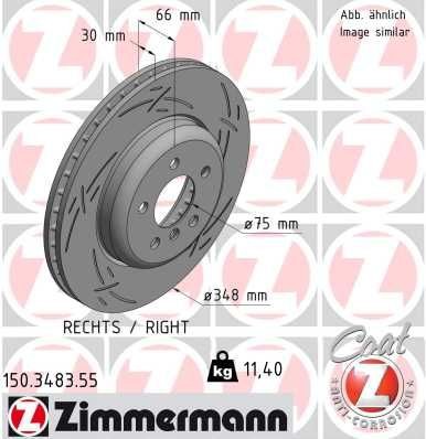 Bremseskive ZIMMERMANN 150.3483.55
