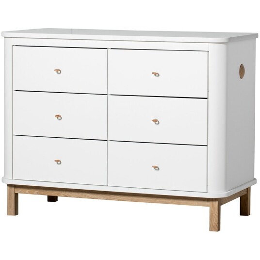Oliver Furniture Wood Dresser 6 Drawers White/Oak
