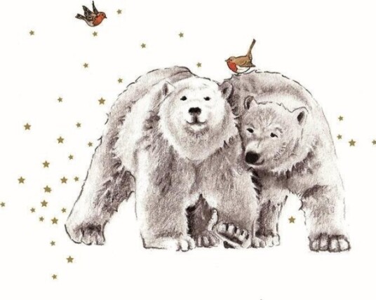 Clear Creations Gullbelagt Firkantet Kort Cl3907 Bl Bears